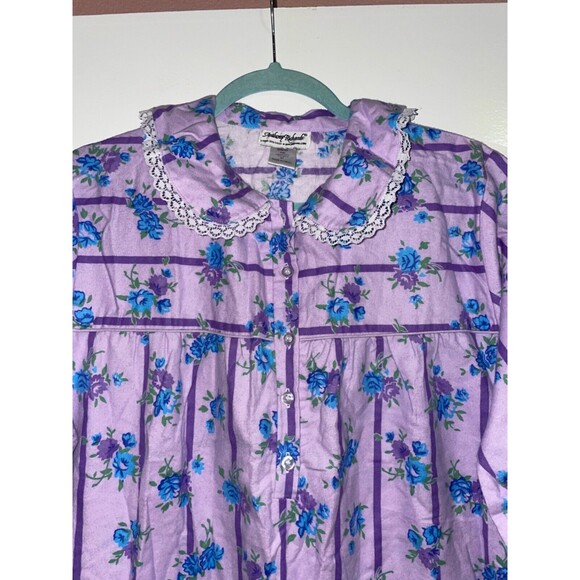 Anthony Richards Vintage NWOT Flannel Nightgown size MP Romantic Retro Cotton - Picture 2 of 5